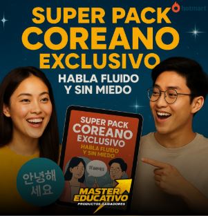 Super pack coreano exclusivo. Habla fluido y sin miedo